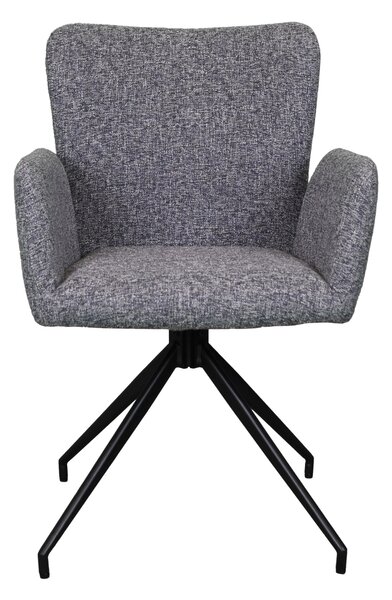 MAZZONI EXPORT SARETTA Gri albăstrui (material Java 48) - SCAUN MODERN PIVOTANT TAPIȚAT PENTRU SALON/SUFRAGERIE/BIROU LOFT