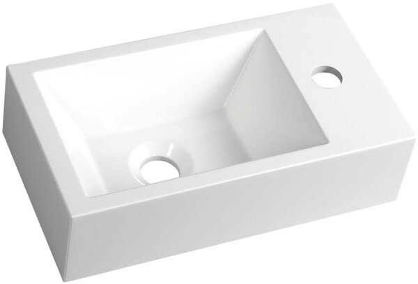 Sapho Small lavoar 40x22 cm dreptunghiular clasică-de blat alb luciu AR500