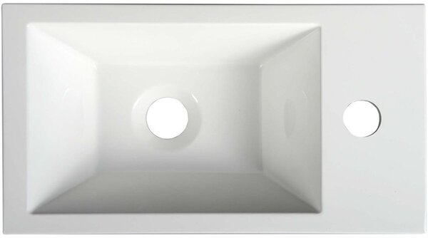 Sapho Small lavoar 40x22 cm dreptunghiular clasică-de blat alb luciu AR500