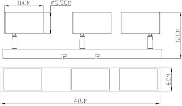 Globo Lighting Robby lampă de tavan 3x35 W negru-crom 57911-3B