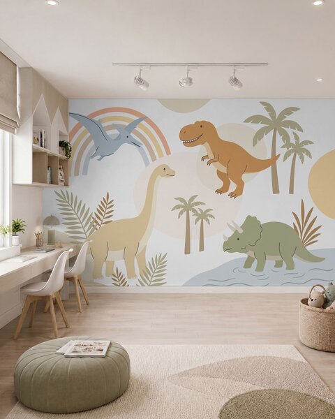 Tapet Dinozauri, Fototapet Pentru Copii, Fototapet dinozauri, w05842 : Uwalls.ro