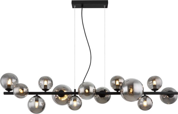 Globo Lighting Riha lampă suspendată x3.5 W negru-fumuriu 56133-13H