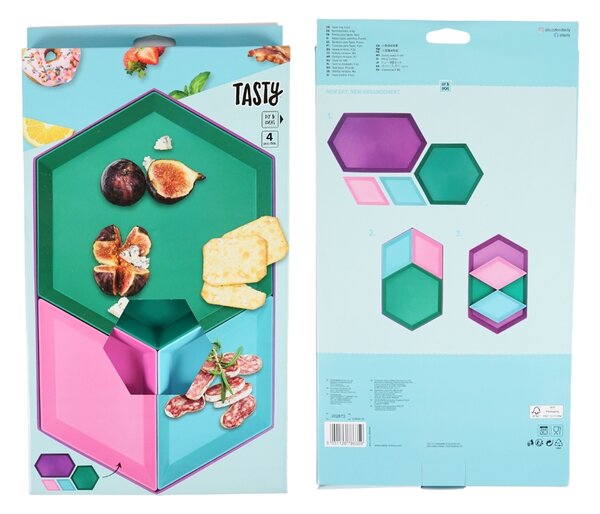 Set de servire pentru tapas URBAN OASIS 4 buc colorat