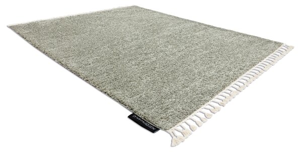 Covor Berber 9000 verde Franjuri shaggy