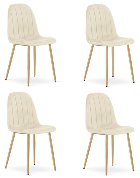 Scaun de masa PADVA VELVET, bej deschis