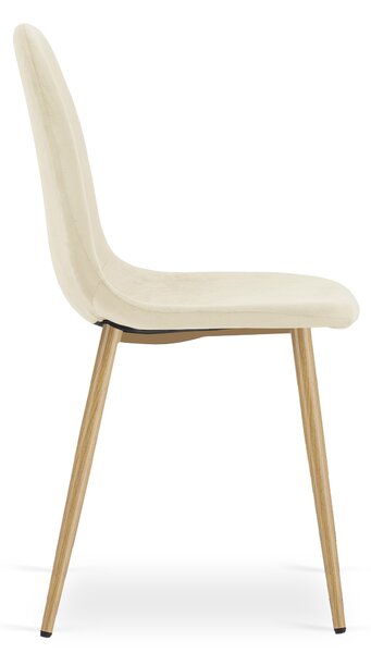 Scaun de masa PADVA VELVET, bej deschis