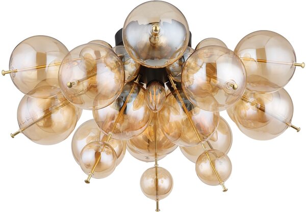 Globo Lighting Udo lampă de tavan 3x25 W negru-auriu-chihlimbar 15633DA