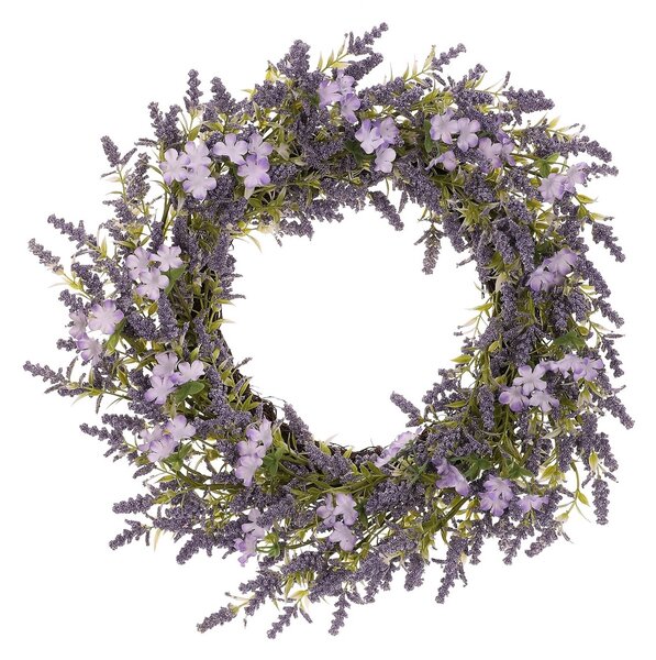 Coroniță de flori artificiale mici, diam. 50 cm,violet , 50 x 50 x 10 cm