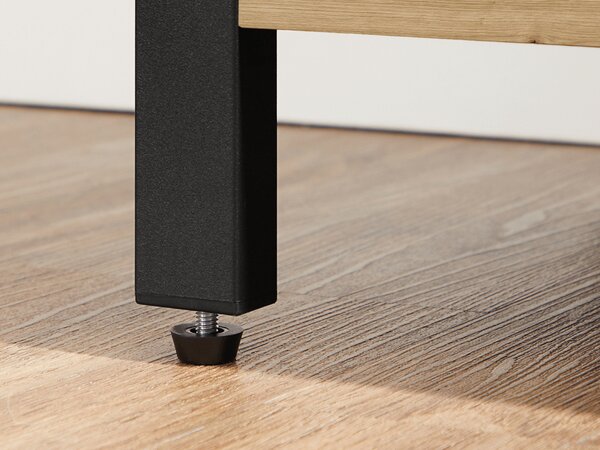 Raft cu structura din metal TAYLOR 6 polite, stejar artisan