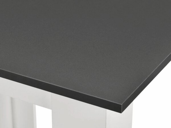 Masa de sufragerie neagra cu picioare albe MADO 120x80