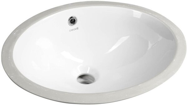 Creavit lavoar 48.5x38.2 cm ovale încastrat-sub blat alb luciu TP211