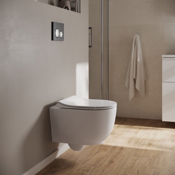 Cersanit Luna set cadru și vas wc, capac+ buton de spălare S4028-002