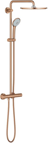 Grohe Euphoria set de duș perete cu termostat cu duș de ploaie Brushed Warm Sunset 26075DL0