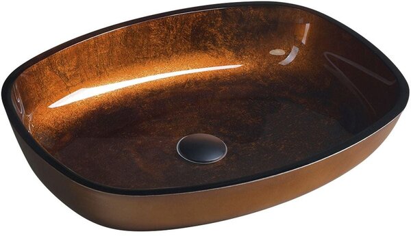Sapho Beauty lavoar 54x40 cm ovale de blat maro/bej luciu TY223