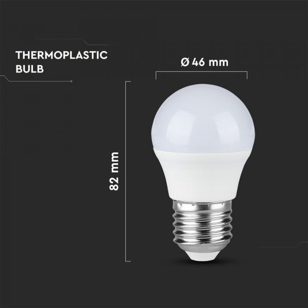 V-TAC bec cu led 1x4.5 W 4000 K E27 217408