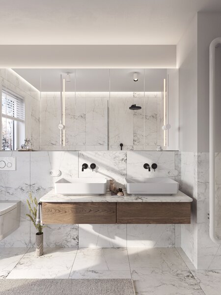 Geberit Variform lavoar 55x40 cm dreptunghiular de blat alb luciu 500.779.01.2