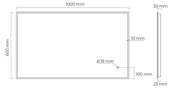 Oltens Nordlis oglindă 60x100 cm dreptunghiular cu iluminare cu covoraș de încălzire auriu 64111800