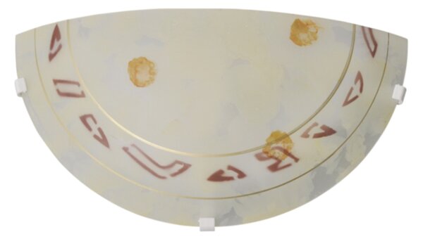 Aplică Klausen Carus 1/2 LY-6026 Simplicity Multicolor 15x30x8.5 cm, E27 15W, Corp Iluminat Perete Design Clasic Elegant, Sticlă Decorativă