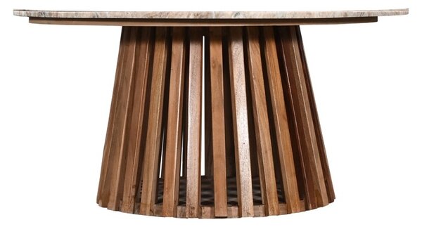 Măsuță de cafea Mable, natural/marmorat, 100x100x45 cm