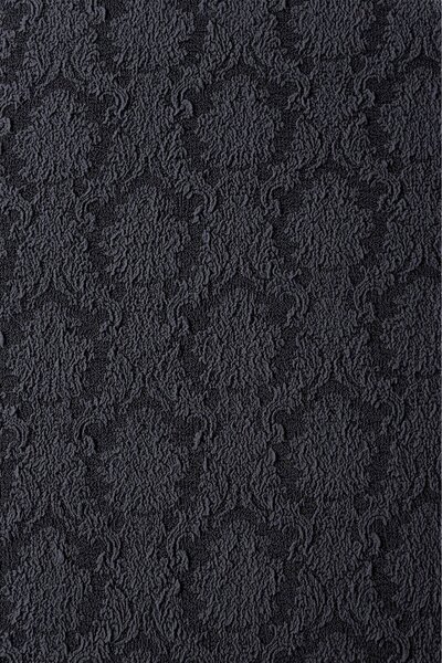 Set 6 huse elastice pentru scaune, cu volanas, model Jacquard Cenusiu