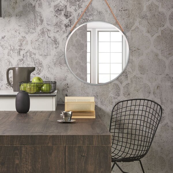 Oglindă rotundă 40CM silver KLMH-0410S-1