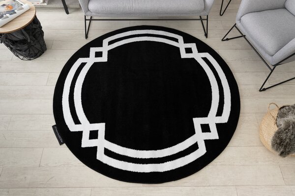 Covor HAMPTON Lux cerc negru