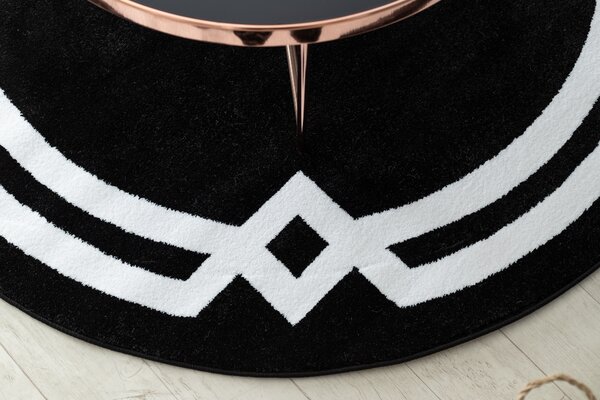 Covor HAMPTON Lux cerc negru