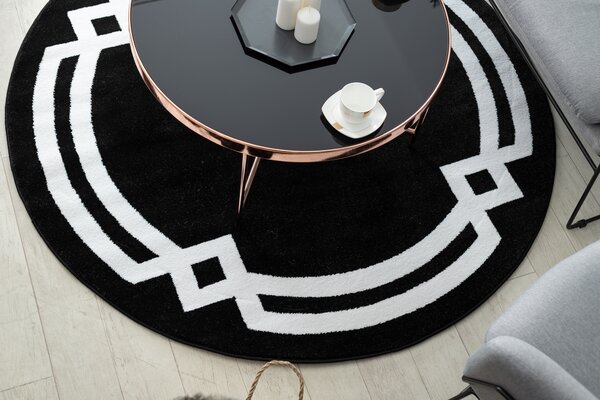 Covor HAMPTON Lux cerc negru