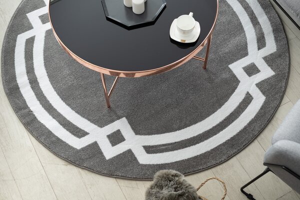 Covor HAMPTON Lux cerc gri