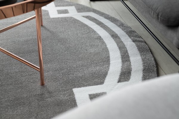 Covor HAMPTON Lux cerc gri