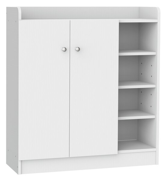 HOMCOM pantofar cu rafturi, 83x30x90cm, alb | Aosom Romania