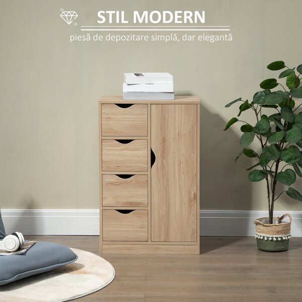 HOMCOM Dulap Mic Baie Dulap Baie Modern Practic 2 Niveluri | Aosom Romania