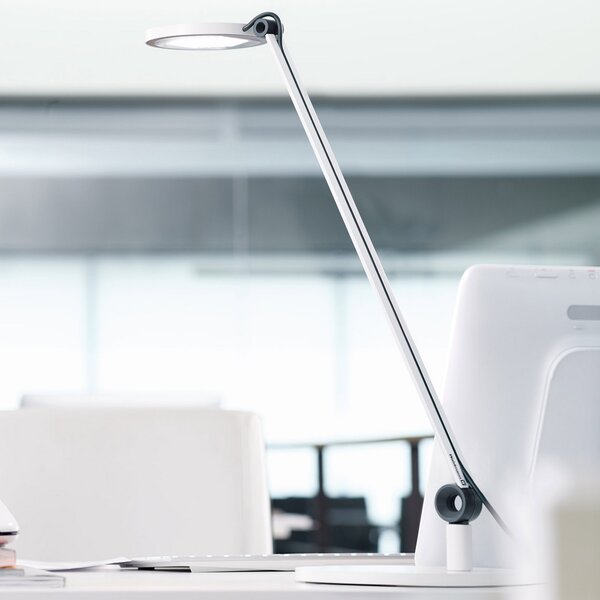 Waldmann Lampă masă LED PARA.MI MFTL 102R rotundă alb 940, reglabil, Alb, Studiu / Birou, Metal