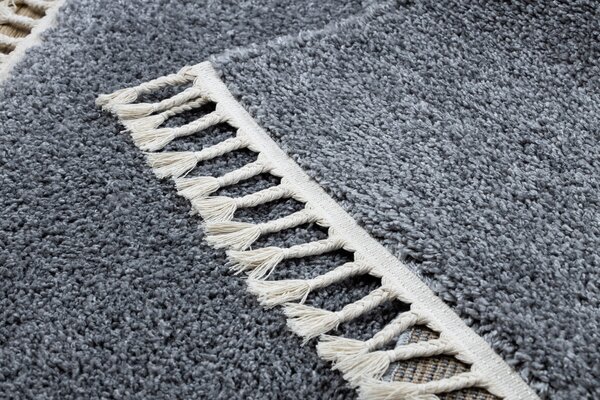 Covor Berber 9000 gri deschis Franjuri shaggy