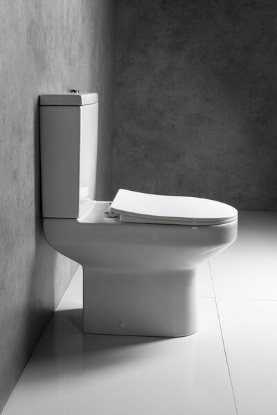 Aqualine Aqualine, vas combinat WC VERMET, deșeuri jos/spate, alb, VR038