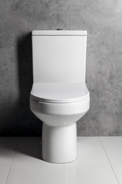 Aqualine Aqualine, vas combinat WC VERMET, deșeuri jos/spate, alb, VR038