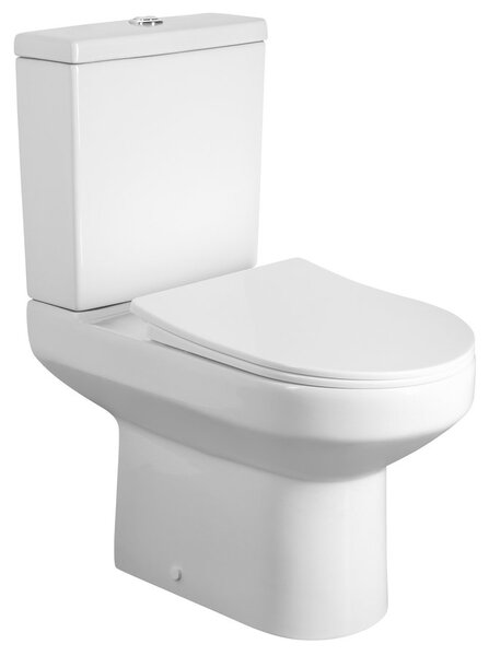 Aqualine Aqualine, vas combinat WC VERMET, deșeuri jos/spate, alb, VR038