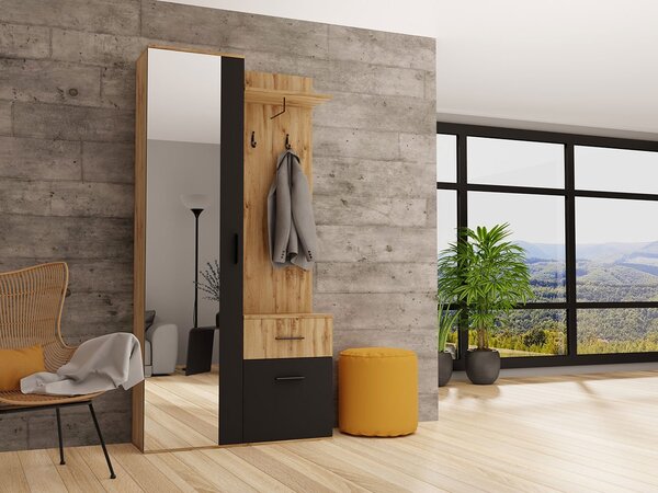 Set mobilier hol Tornado (Wotan + Negru). 1070352