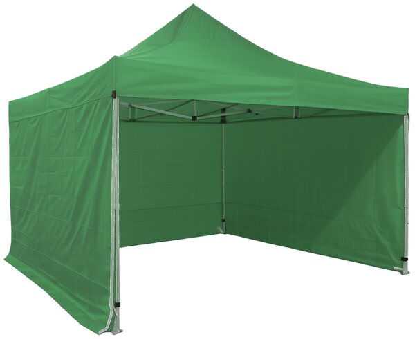 Cort pliabil 4×4 m – hexagonal din aluminiu, Verde