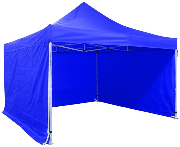 Cort pliabil 4×4 m – hexagonal din aluminiu, Albastru