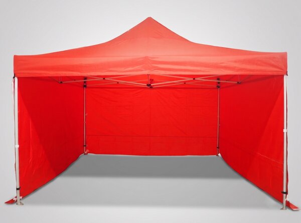 Cort pliabil 4×4 m – hexagonal din aluminiu, Alb