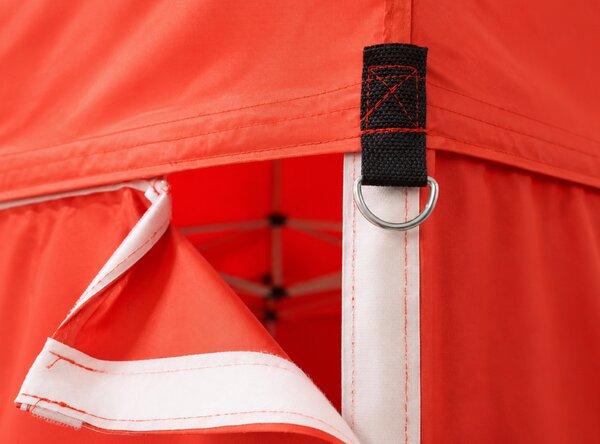 Cort pliabil 4×4 m – hexagonal din aluminiu, Alb