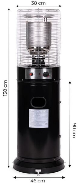 Încălzitor patio pe gaz - 11 kW, 138 cm