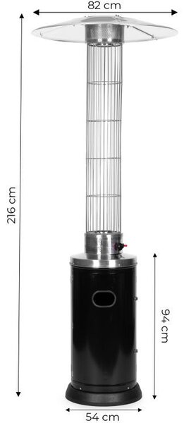 Încălzitor patio pe gaz - 9 kW, 216 cm