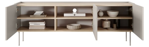 Comodă TV Desin 170 cm cu picioare metalice - casmir / stejar Nagano