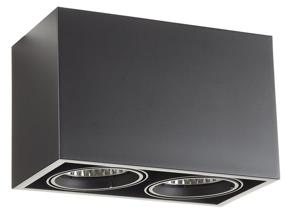 Arcchio Cirdan plafonieră LED, 2 becuri, negru, Negru, Camera de zi / sufragerie, Metal, Modern