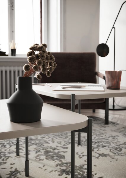 Măsuță de cafea dreptunghiulară Sonatia 60 cm cu picioare metalice - casmir