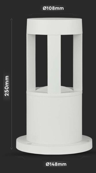 Lampă LED de exterior LED/10W/230V 25cm 6400K IP65 albă