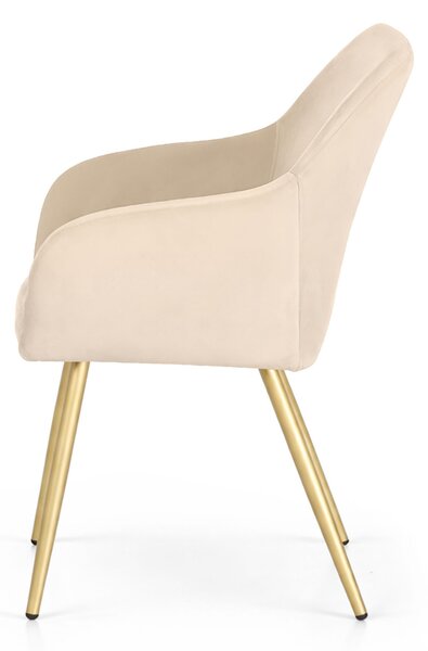 Set 6 scaune de sufragerie Exello (bej + auriu). Promo -18%. 1152237