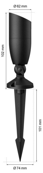 WiZ - Spot LED RGBW 4W 12V IP65 dimabil Wi-Fi pentru exterior